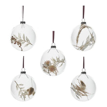 Load image into Gallery viewer, Dried Flower Glass Baubles