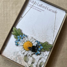 Load image into Gallery viewer, Daisy, Forget-me-not and Bee Necklace - Vikki Lafford Garside