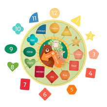 Load image into Gallery viewer, Woodland Shape Sorting Clock - Orange Tree Toys