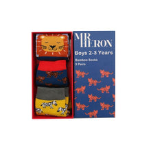 Load image into Gallery viewer, Boys Safari Socks in a Box - Mr Heron