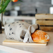 Load image into Gallery viewer, Linen Bread Bag - Helen Round