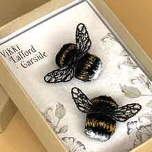 Load image into Gallery viewer, Bumble bee earrings - Vikki Lafford Garside