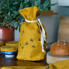 Load image into Gallery viewer, Linen Bread Bag - Helen Round
