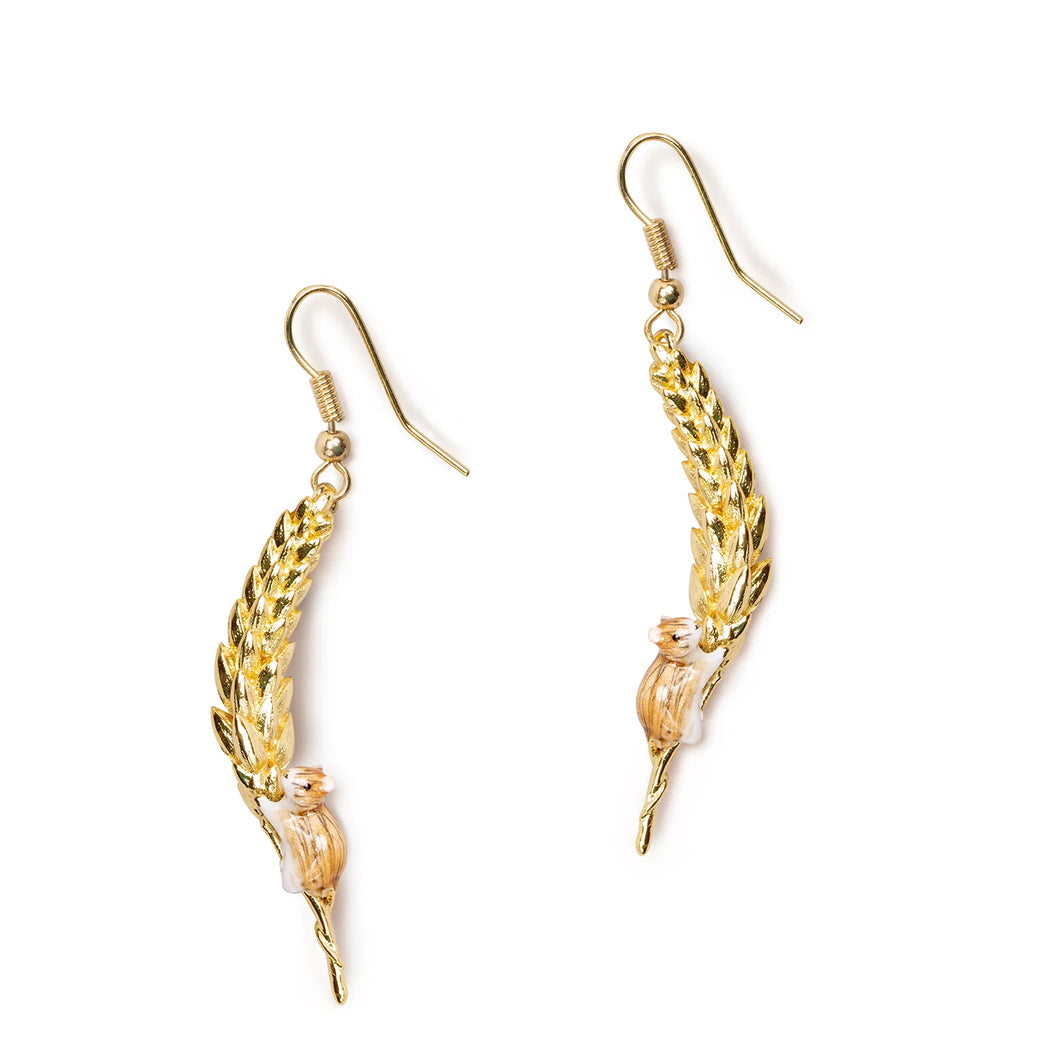 Harvest Mouse and Corn Earrings - Bill Skinner Studio