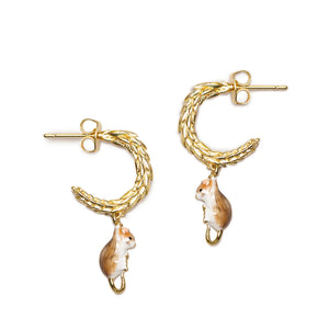 Harvest Mouse and Corn Earrings - Bill Skinner Studio