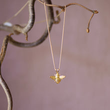 Load image into Gallery viewer, Honey bee necklace in silver / 24ct gold - Henryka
