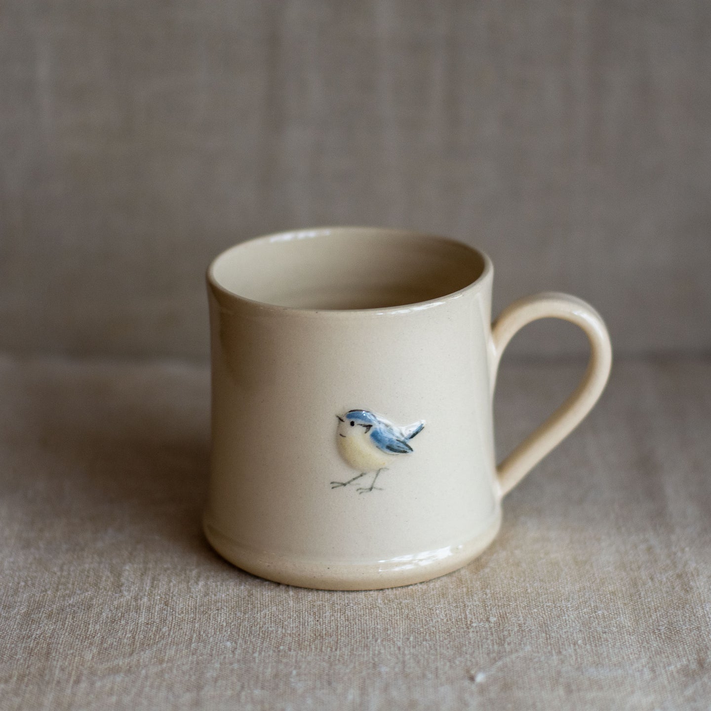 Hogben Pottery Espresso Mug - Blue Tit
