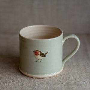 Hogben Pottery mug - robin