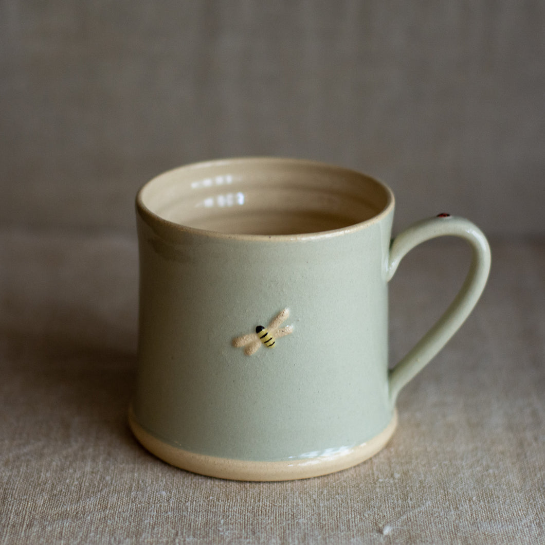 Hogben Pottery Mug - Bee and Ladybird