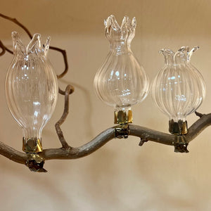 Clip on Glass Bud Vases - set of 3