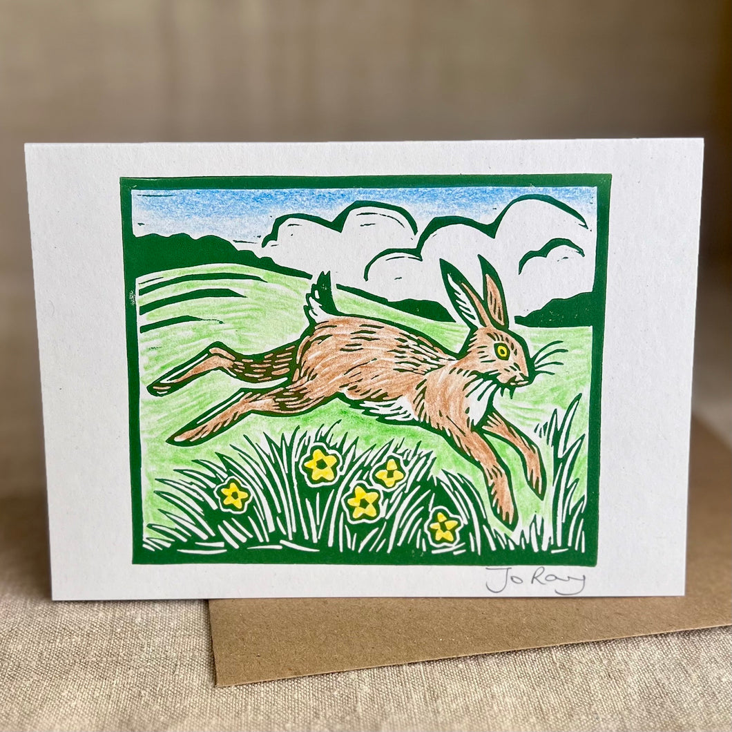 Hand Printed Linocut Greetings Cards - Jo Ray