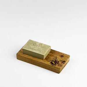 Oak Soap Dish & Soap Set - Bee