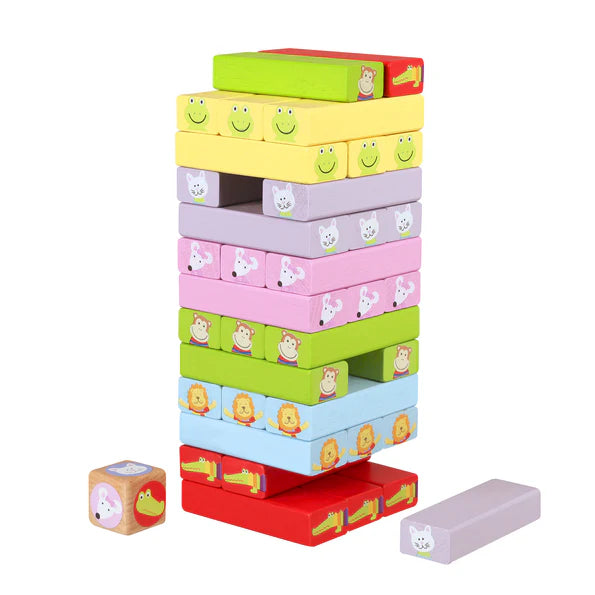 Animals Tumbling Tower - Orange Tree Toys