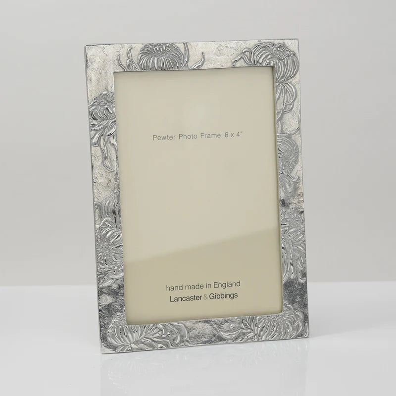 Chrysanthemum Pewter Photo Frame - Lancaster & Gibbings