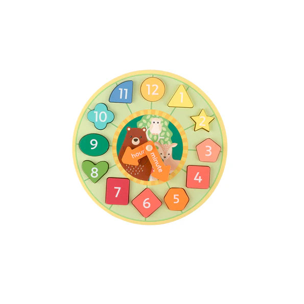 Woodland Shape Sorting Clock - Orange Tree Toys