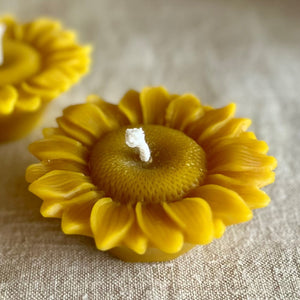 Beeswax Sunflower Candle