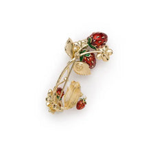 Load image into Gallery viewer, Strawberry &amp; Mouse Brooch - Bill Skinner Studios
