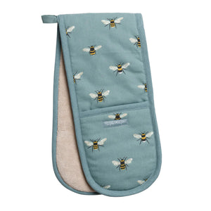 Bees Teal Double Oven Glove - Sophie Allport