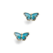 Load image into Gallery viewer, Blue Butterfly Studs - Bill Skinner Studio
