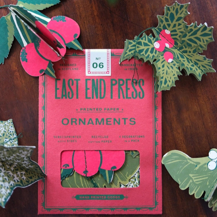Festive Foliage Paper Ornaments - East End Press