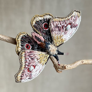 Embroidered Butterfly / Moth Brooch - Trovelore