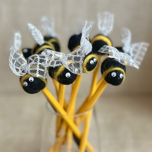 Hand felted Bee Pencil