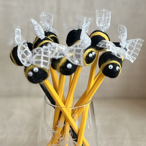 Hand felted Bee Pencil