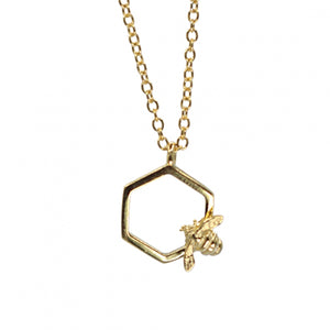 Hexagon Bumble Bee Pendant - Bill Skinner Studio