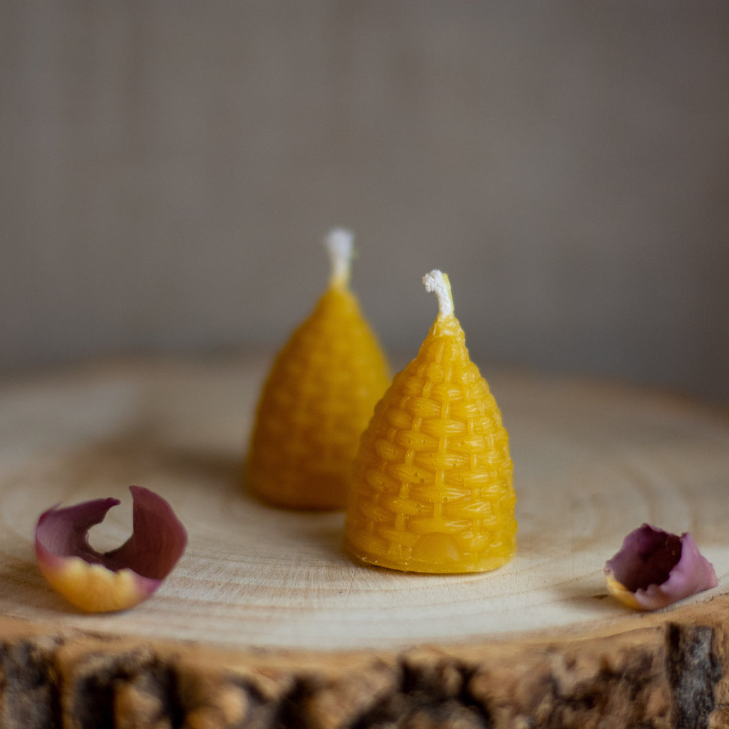 Miniature Skep Beeswax Candle