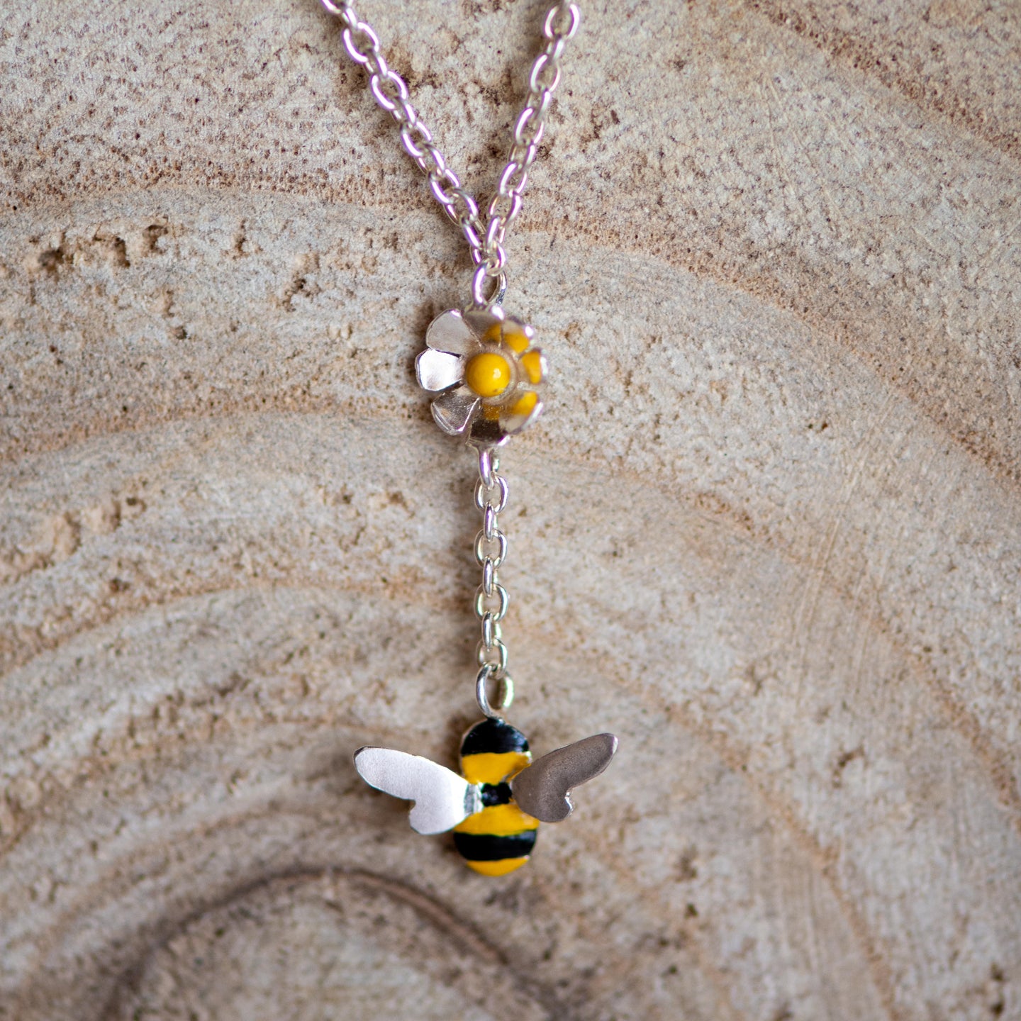 Single Bee Drop Necklace - Jess Withington