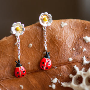 Ladybird Drop Earrings - Jess Withington