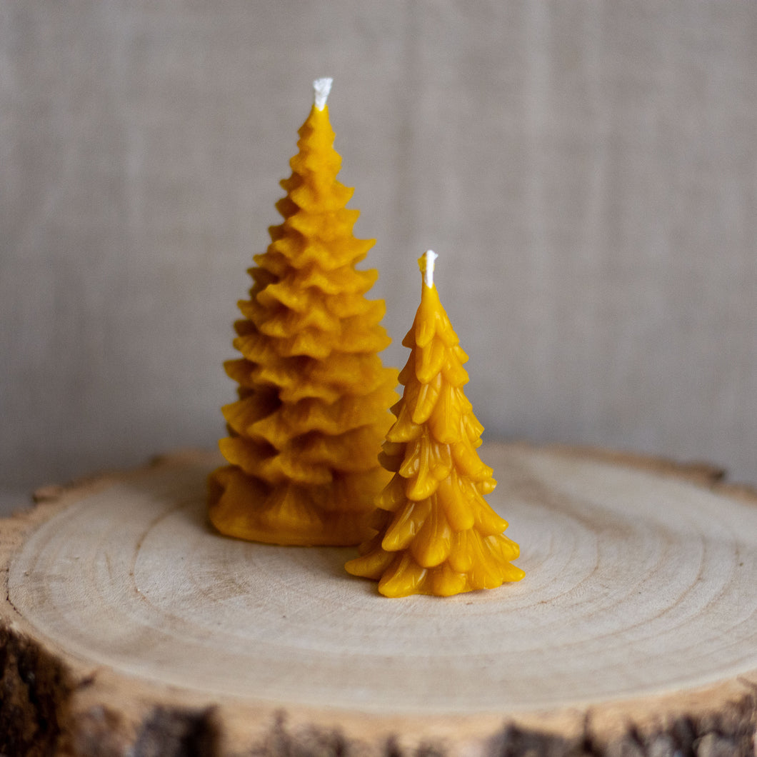 Beeswax Christmas tree candle