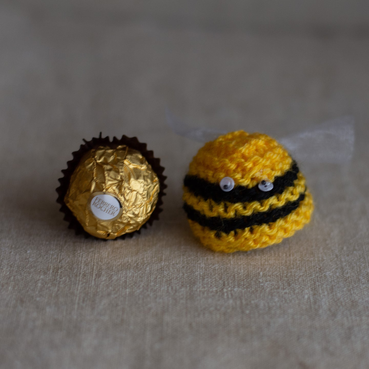 Bumble bee Ferrero Rocher cosy