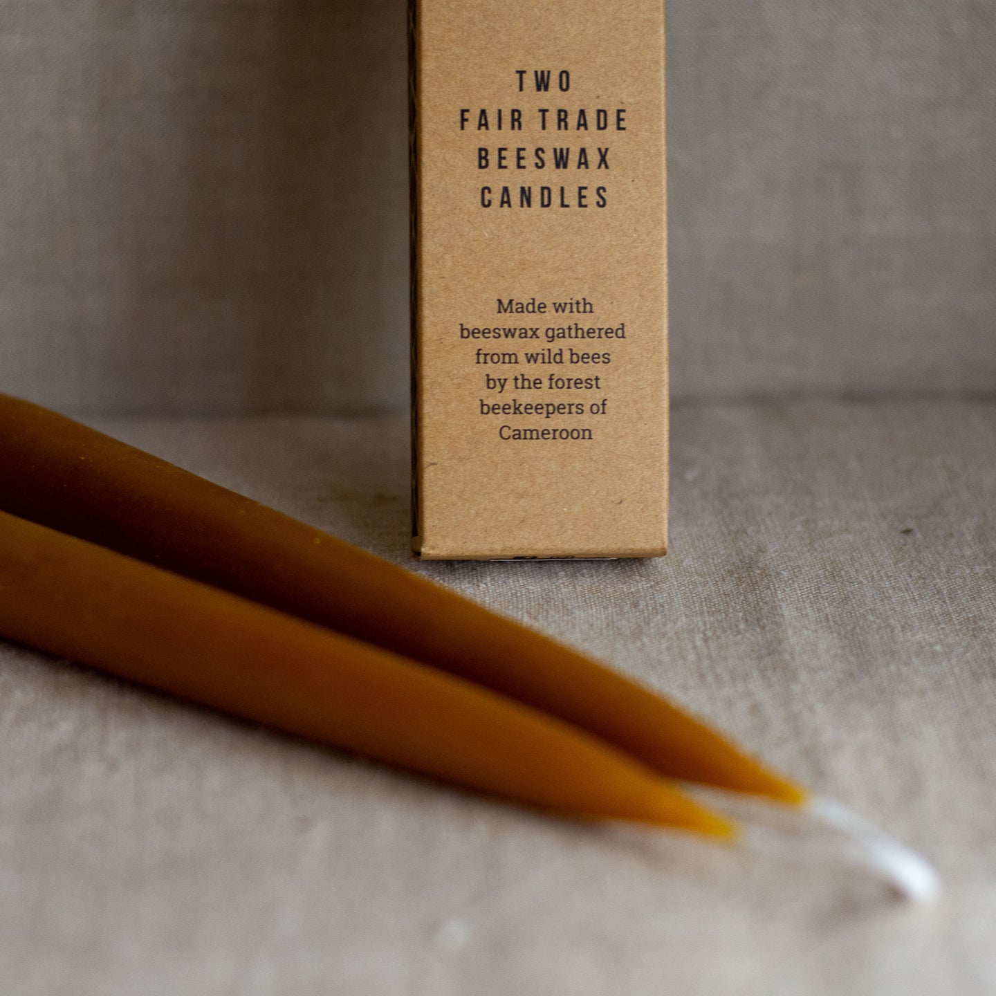 Pair of Fair Trade beeswax candles - Wainwright's