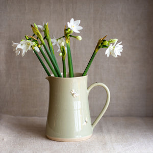 Hogben Pottery jug - bee and ladybird