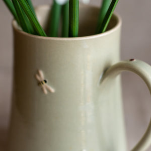 Hogben Pottery jug - bee and ladybird