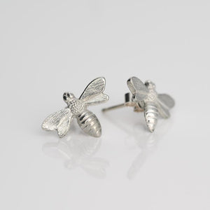 Pewter bee earrings - Lancaster & Gibbings