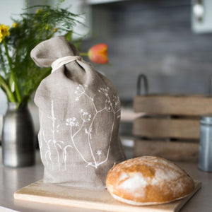 Linen Bread Bag - Helen Round