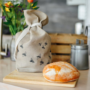 Linen Bread Bag - Helen Round