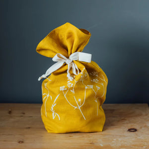 Linen Bread Bag - Helen Round