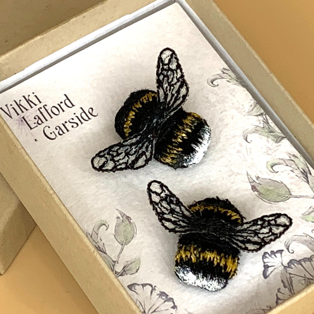 Bumble bee earrings - Vikki Lafford Garside