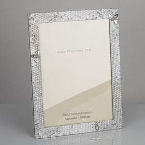 Pewter Honeycomb Photo Frame - Lancaster & Gibbings