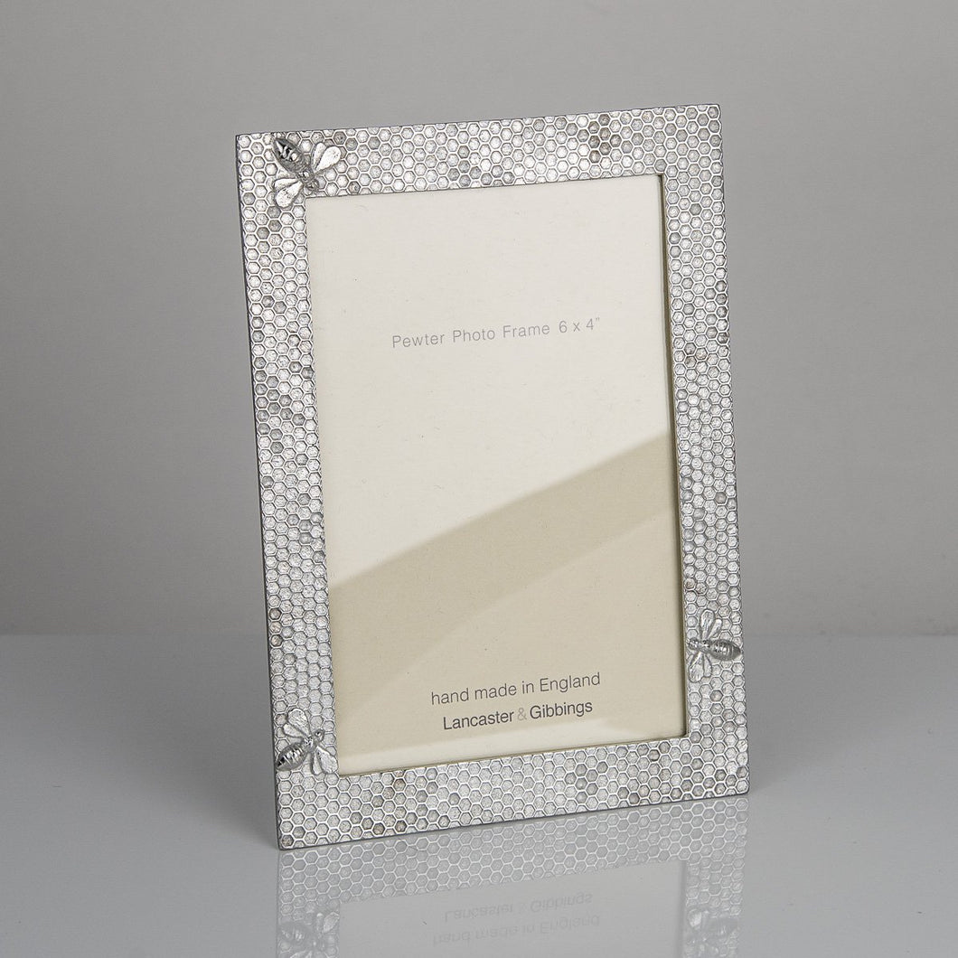 Pewter Honeycomb Photo Frame - Lancaster & Gibbings