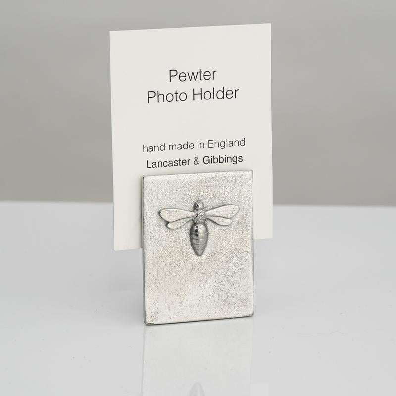 Pewter Bee Photo Holder - Lancaster & Gibbings