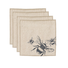 Load image into Gallery viewer, Bee linen napkins - set of 2
