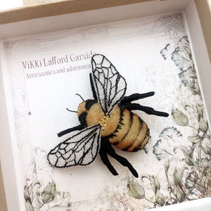 Bee brooch or hair clip - Vikki Lafford Garside